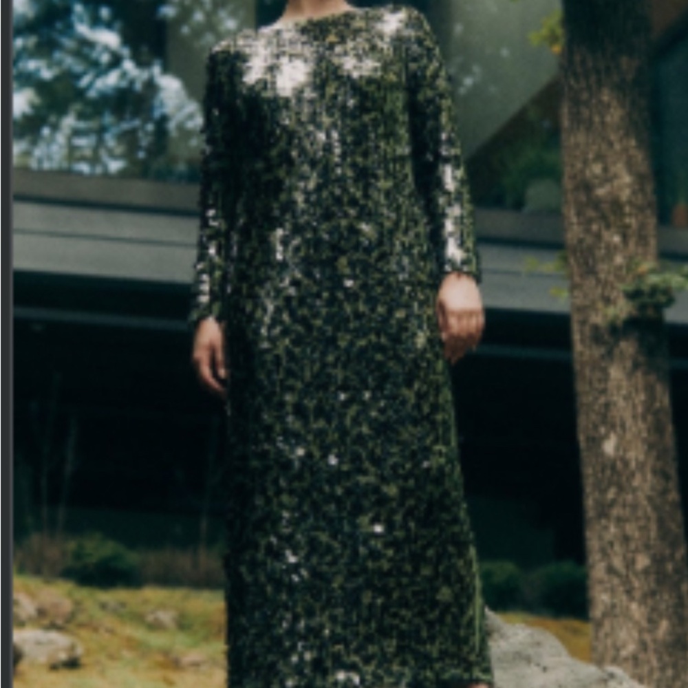 Eloquii Sparkling Green Paillette Sequin Maxi Dress